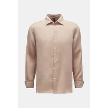 04651/ A trip in a bag - Herren - Leinenhemd Haifisch-Kragen beige 04651/ A trip in a bag - Herren - Leinenhemd Haifisch-Kragen beige