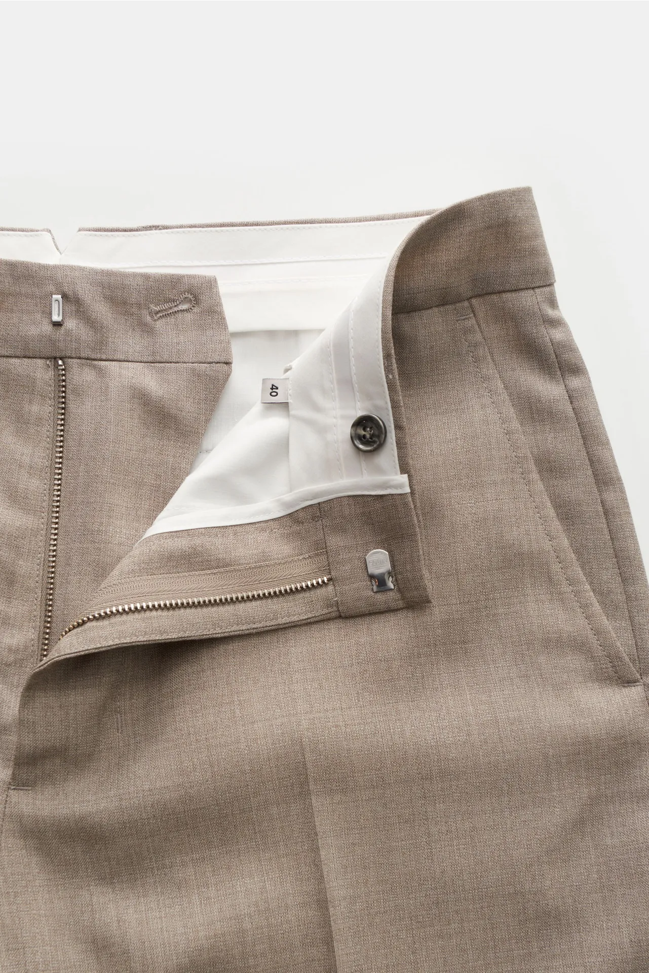 Ami Paris - Herren - Wollhose beige meliert – Bild 4