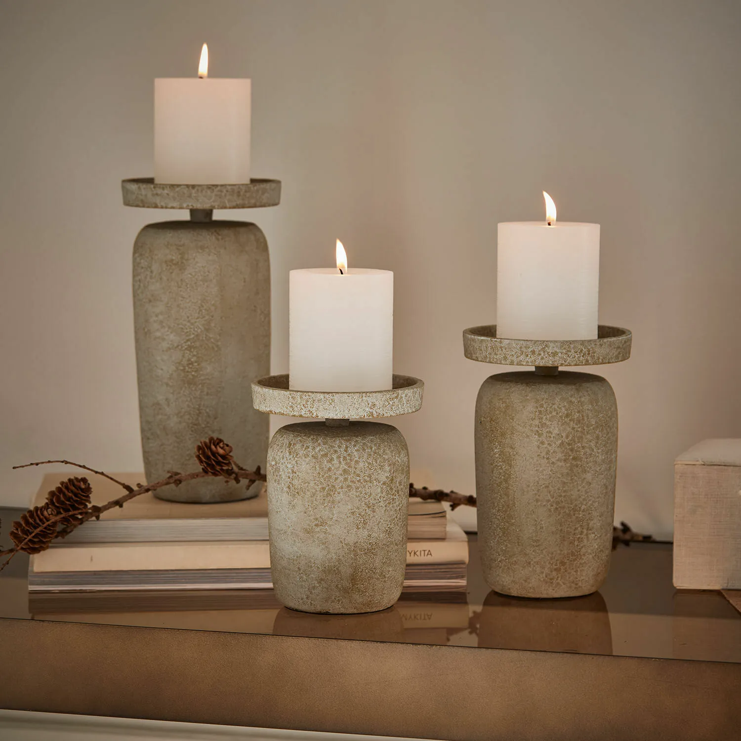 Kerzenhalter 3er Set Amsley Kerzenhalter 3er Set Amsley