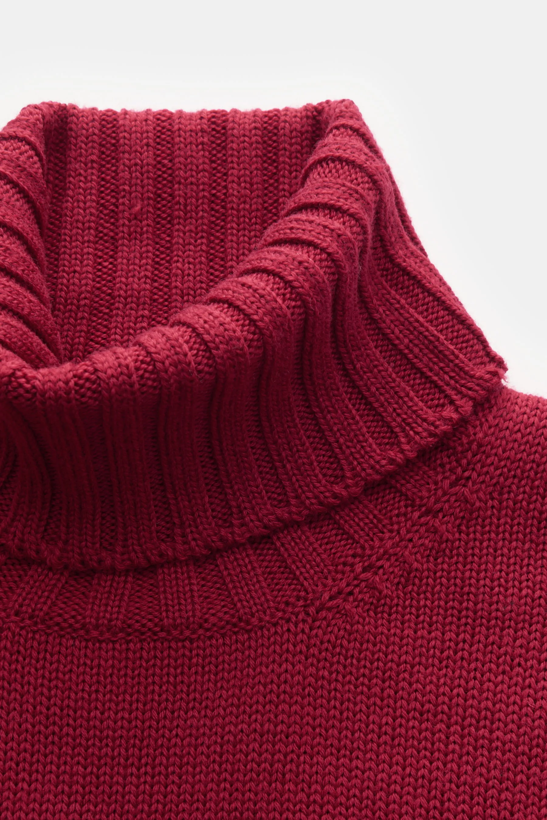 Hindustrie - Herren - Merino Rollkragenpullover rot – Bild 2