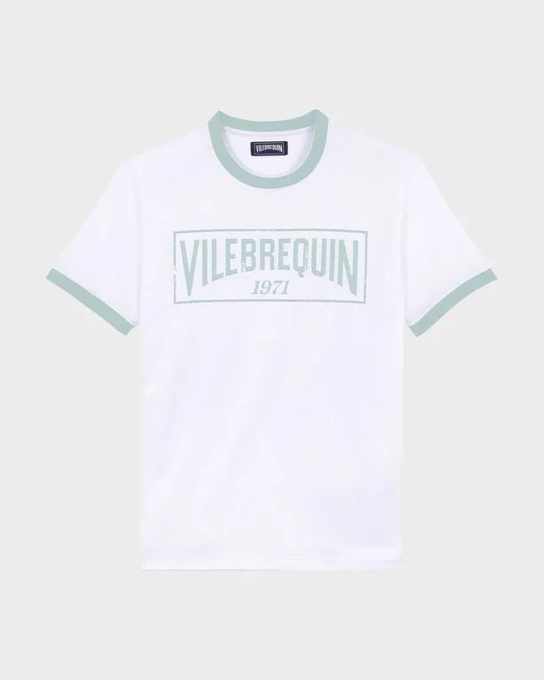 Vilebrequin - T-shirt Aus Leichtem Baumwolljersey Mit Zweifarbigem Logo Für Herren - T-shirt - Partisol - Blau - Größe XL Vilebrequin - T-shirt Aus Leichtem Baumwolljersey Mit Zweifarbigem Logo Für Herren - T-shirt - Partisol - Blau - Größe XL