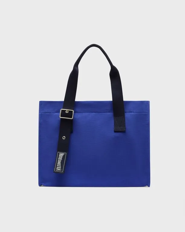 Vilebrequin - Kleine Einfarbige Strandtasche Aus Baumwolle - Strandtasche - Bagmu - Blau - Größe OSFA Vilebrequin - Kleine Einfarbige Strandtasche Aus Baumwolle - Strandtasche - Bagmu - Blau - Größe OSFA
