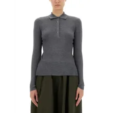 Aspesi - Ribbed Wool Polo Shirt With Classic Collar - Größe 42 - grau Aspesi - Ribbed Wool Polo Shirt With Classic Collar - Größe 42 - grau