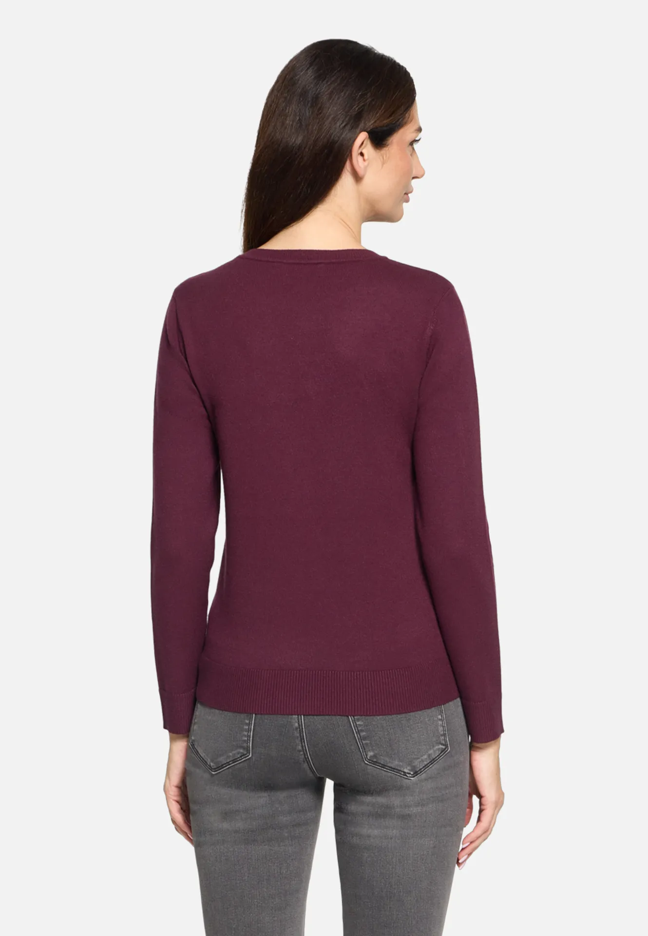 Basic-Strickpullover mit Rundhalsausschnitt Basic-Strickpullover mit Rundhalsausschnitt