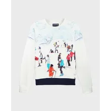 Vilebrequin - Baumwollpullover Mit Skimotiv Für Herren – Vilebrequin X Massimo Vitali - Sweatshirt - Switch - Blau - Größe XL Vilebrequin - Baumwollpullover Mit Skimotiv Für Herren – Vilebrequin X Massimo Vitali - Sweatshirt - Switch - Blau - Größe XL