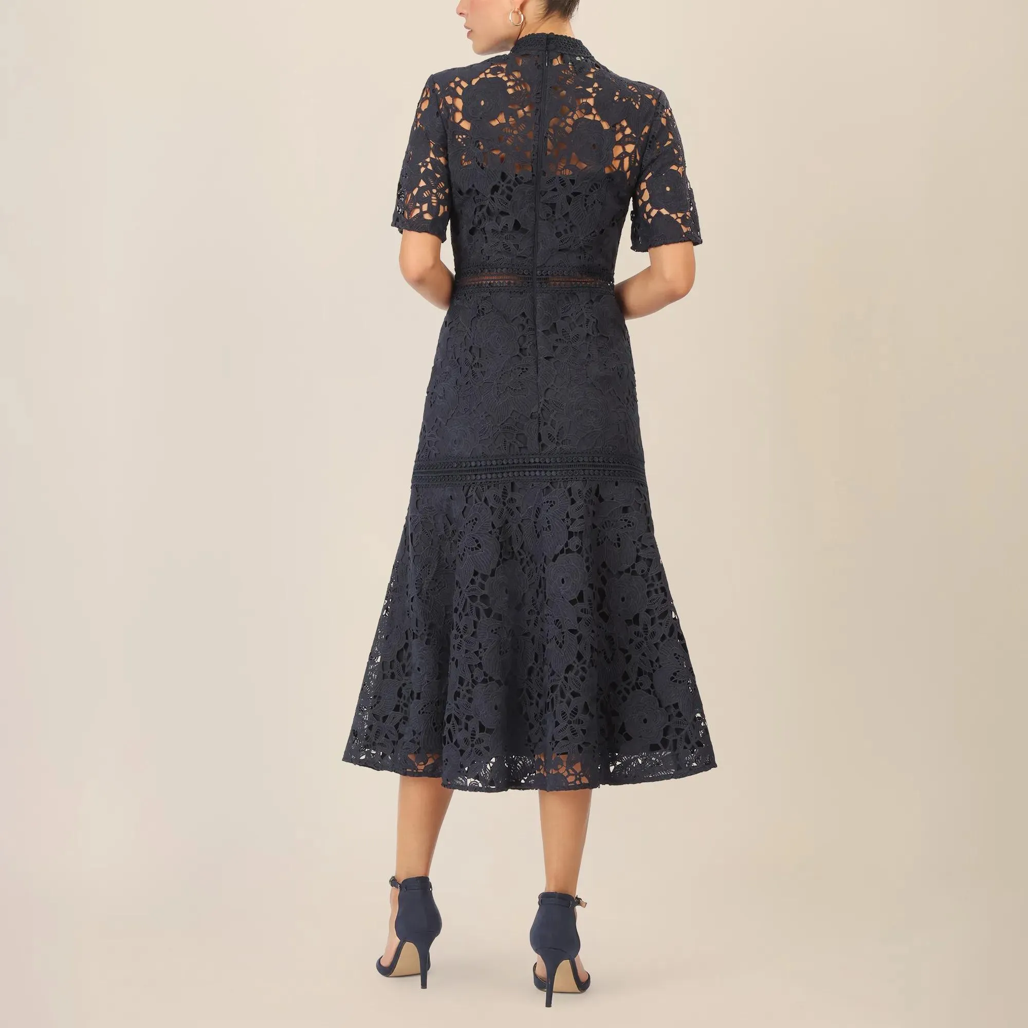 Apart - Midi Spitzenkleid - Größe 36 - blau – Bild 2