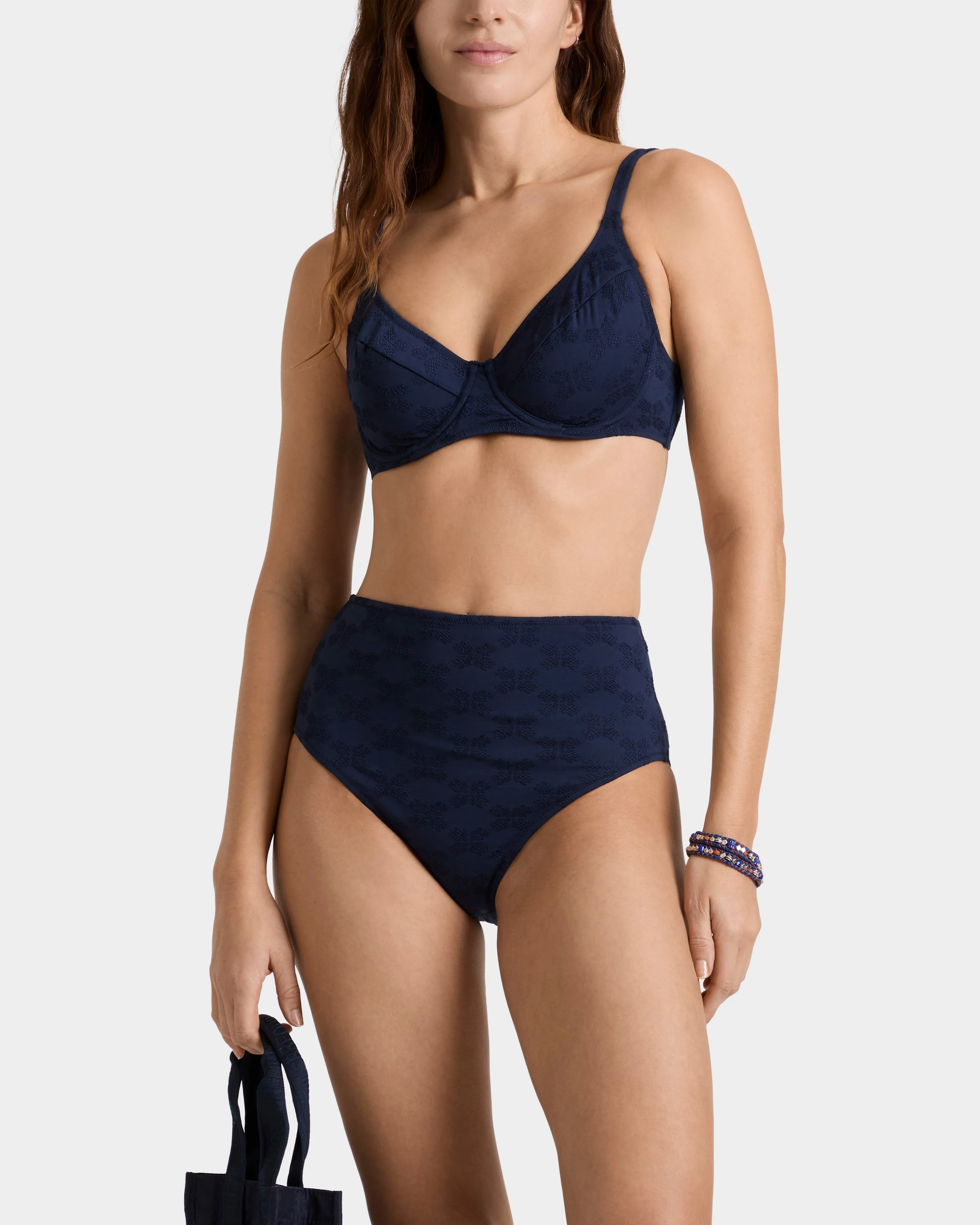 Vilebrequin - Turtle Monogram Bügel-bikinioberteil Aus Jacquard Für Damen - Bademode - Leona - Blau - Größe S – Bild 2