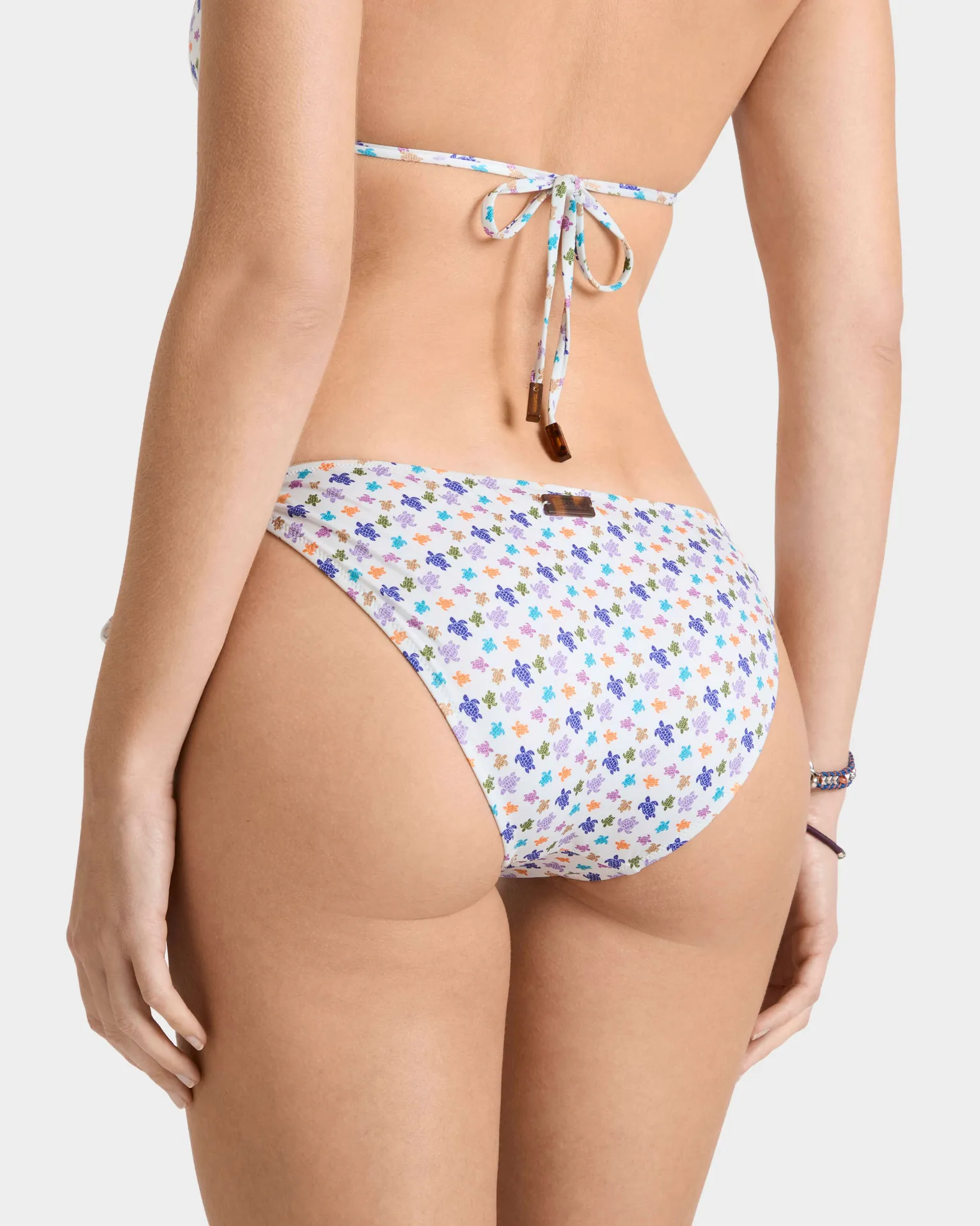 Vilebrequin - Micro Ronde Des Tortues Bikinihose Zum Seitlichen Binden Für Damen - Bademode - Flore - Weiss - Größe XS – Bild 4