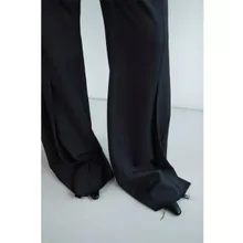 Low Classic - LOW CLASSIC Schwarze Anzugshose mit Falten am Bein - Größe S - multi Low Classic - LOW CLASSIC Schwarze Anzugshose mit Falten am Bein - Größe S - multi