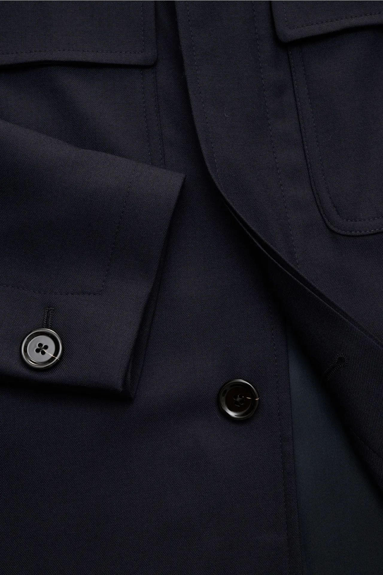 Lardini - Herren - Woll-Overshirt 'Aaansel' navy – Bild 3