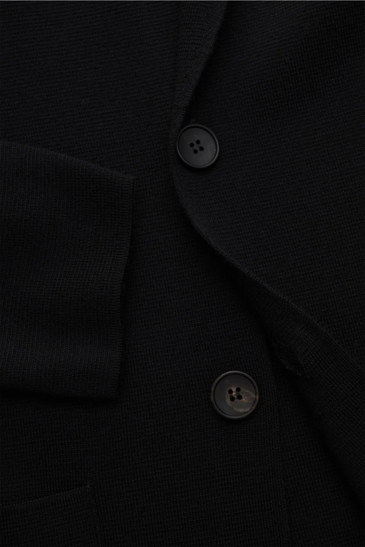 Filippo de Laurentiis - Herren - Merino Cardigan schwarz – Bild 3