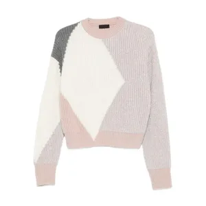 LIU JO - Geometric Pattern Wool-Blend Sweater - Größe S - bunt LIU JO - Geometric Pattern Wool-Blend Sweater - Größe S - bunt