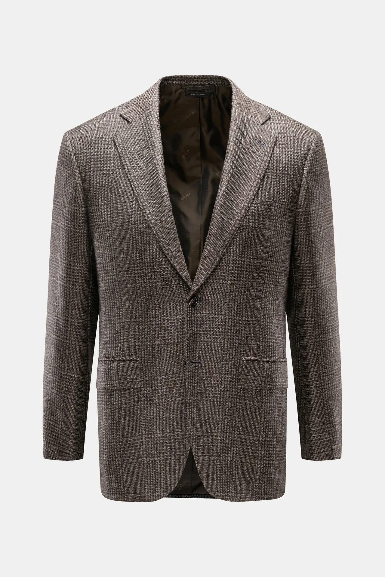 Brioni - Herren - Cashmere Sakko %27New Plume%27 dunkelbraun/graubraun kariert Brioni - Herren - Cashmere Sakko %27New Plume%27 dunkelbraun/graubraun kariert