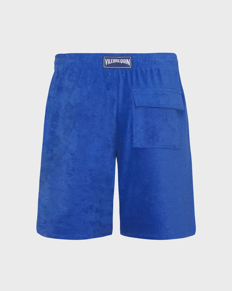 Vilebrequin - Solid Unisex-bermudashorts Aus Frottee - Bermuda - Bolide - Blau - Größe XXL – Bild 2