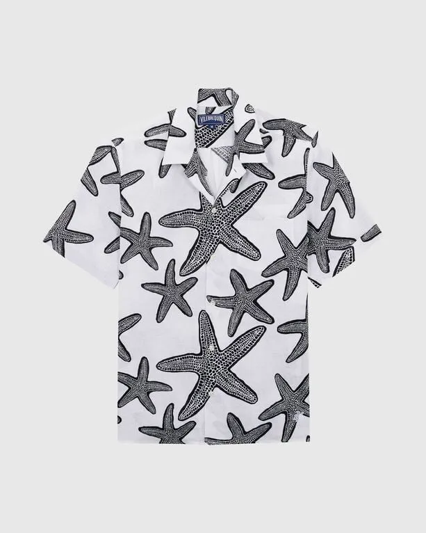 Vilebrequin - Starlettes Bowling-hemd Aus Leinen Für Herren - Hemd - Charli - Weiss - Größe XXL Vilebrequin - Starlettes Bowling-hemd Aus Leinen Für Herren - Hemd - Charli - Weiss - Größe XXL