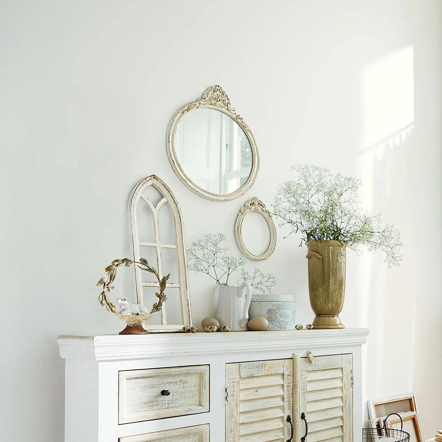 Spiegel mit Deko-Fenstern im 3er Set Morilev – Bild 4