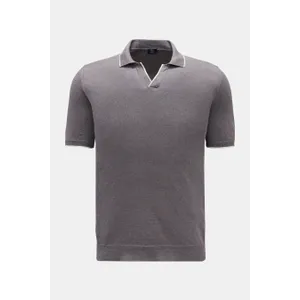 Fedeli - Herren - Kurzarm-Strickpolo %27Delta%27 taupe Fedeli - Herren - Kurzarm-Strickpolo %27Delta%27 taupe