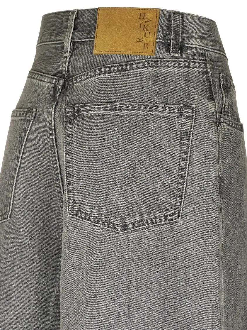 Haikure - Wide-Leg High-Waisted Jeans - Größe 28 - grau – Bild 2
