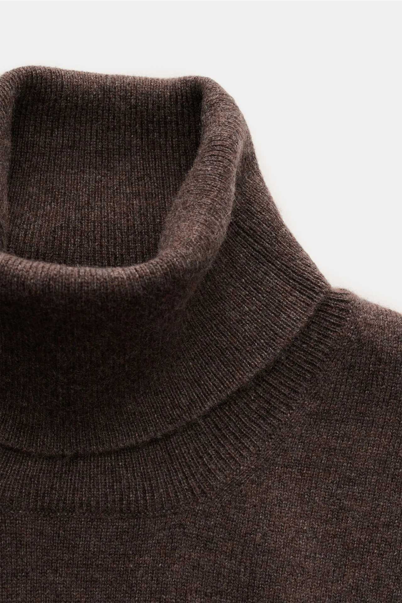 Brunello Cucinelli - Herren - Cashmere Rollkragenpullover graubraun meliert – Bild 2