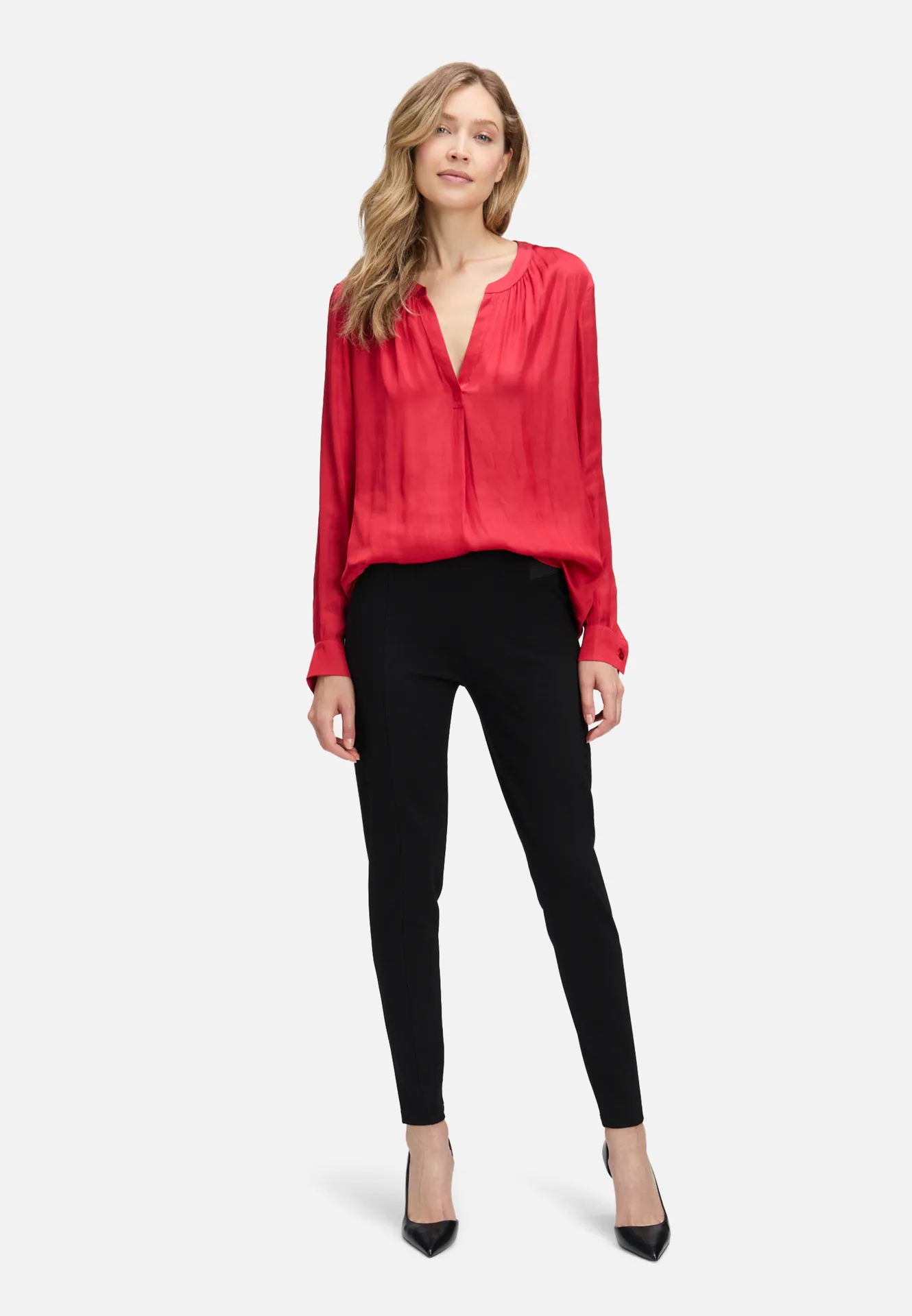 Satin-Bluse langarm – Bild 2