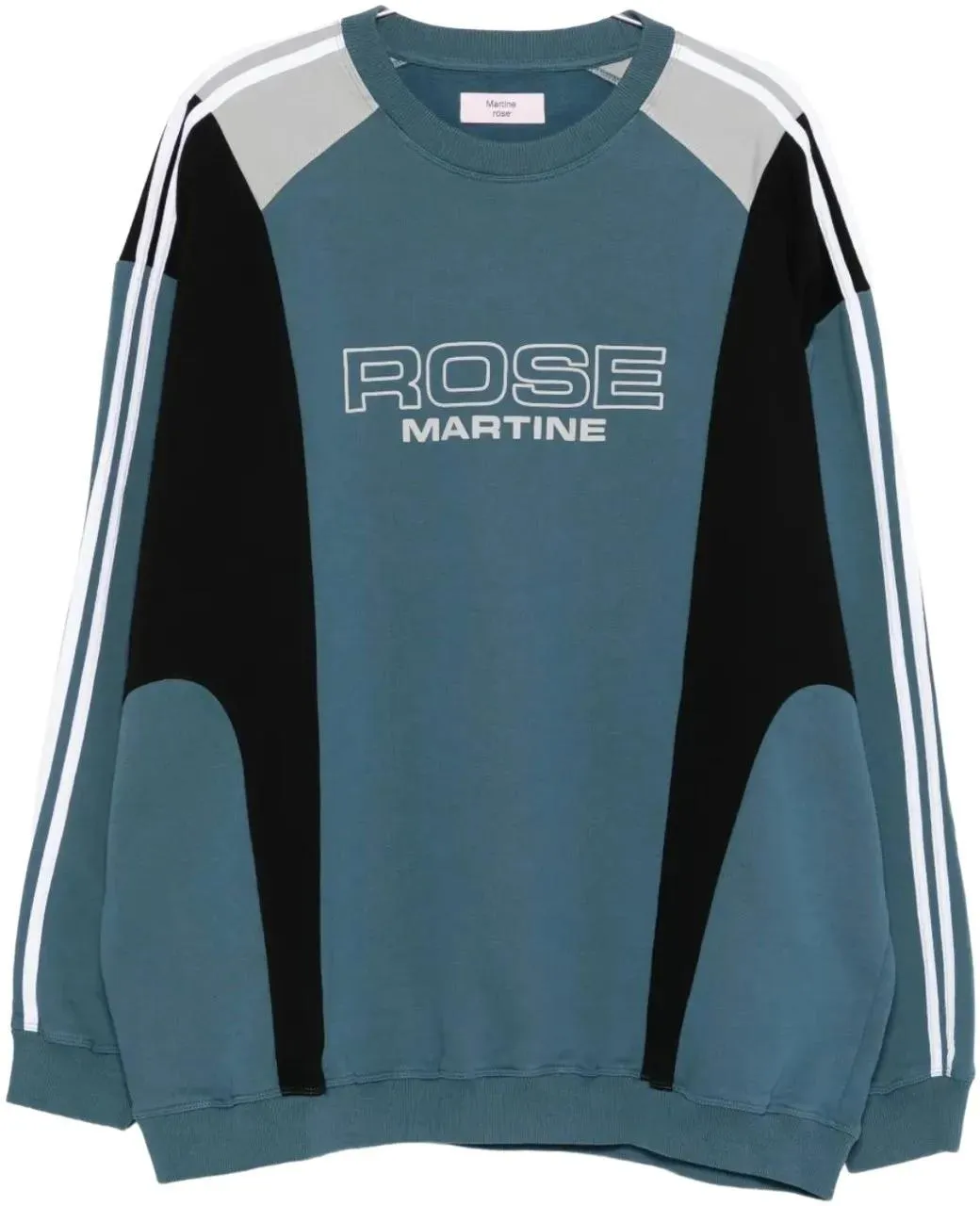 Martine Rose - Panelled Sweatshirt Blue Agean Rose Outline - Größe XL - blau Martine Rose - Panelled Sweatshirt Blue Agean Rose Outline - Größe XL - blau