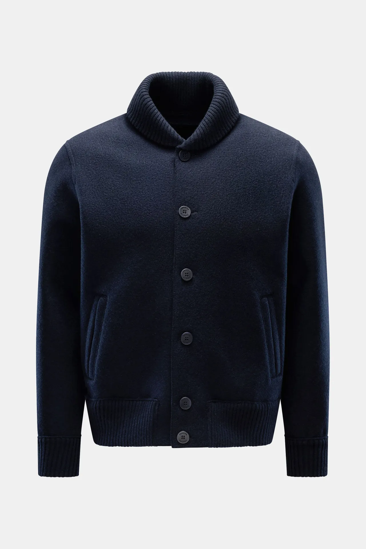 Lunaria Cashmere - Herren - Cashmere Strickblouson navy Lunaria Cashmere - Herren - Cashmere Strickblouson navy