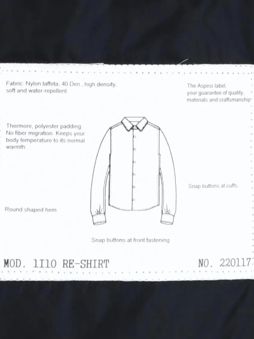 Aspesi - Tailored Black Shirt With Modern Finishing Touches - Größe XL - schwarz – Bild 2