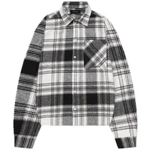 RETERNITY - Camicia Flannel Creative Dept Logo Bianca/Nera - Größe S - schwarz RETERNITY - Camicia Flannel Creative Dept Logo Bianca/Nera - Größe S - schwarz