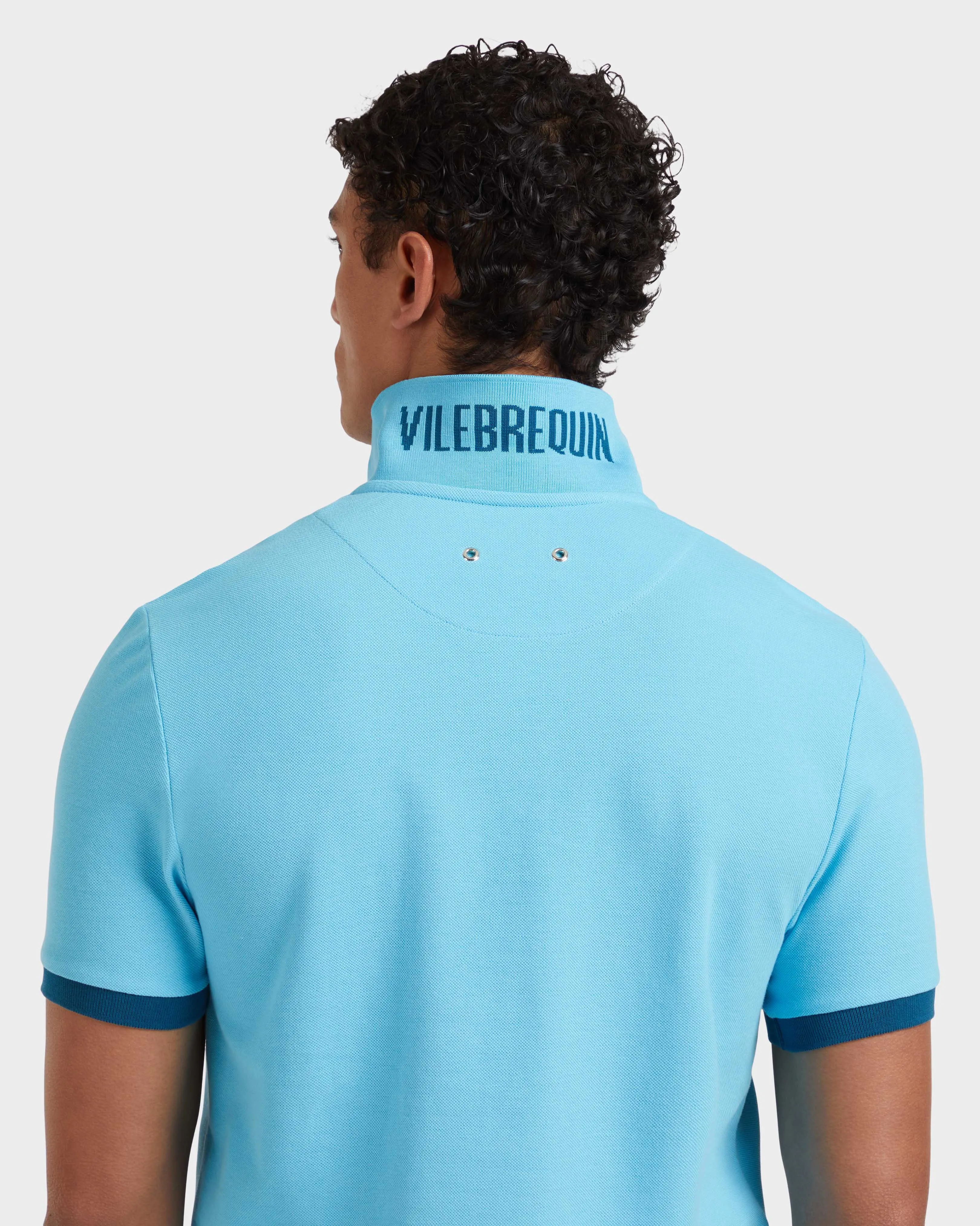 Vilebrequin - Solid Polohemd Aus Baumwolle Für Herren - Polohemd - Palatin - Blau - Größe XXL – Bild 6