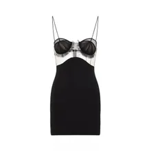 Nensi Dojaka - Black Explosive Flower Bra Dress - Größe M - schwarz Nensi Dojaka - Black Explosive Flower Bra Dress - Größe M - schwarz