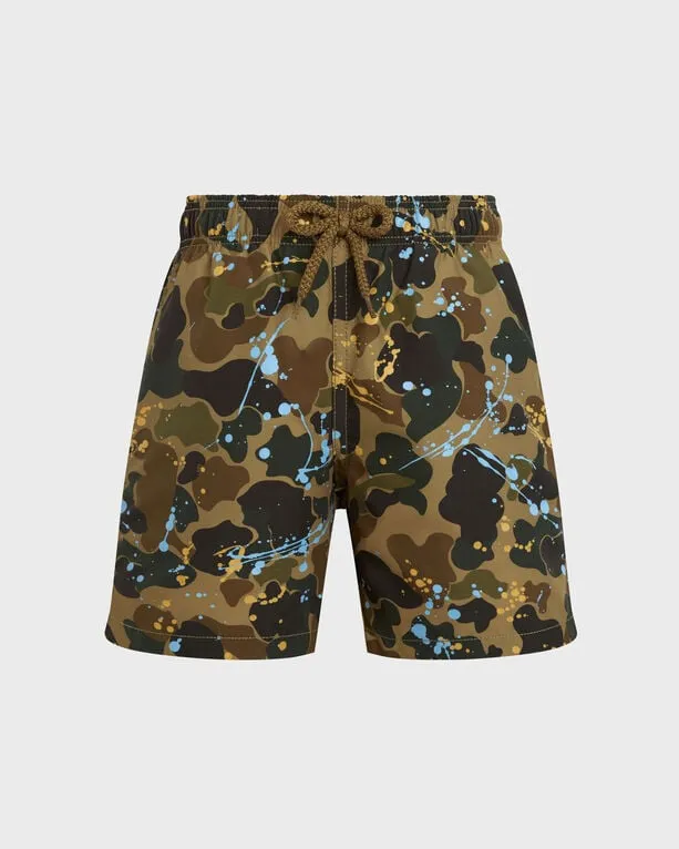 Vilebrequin - Badeshorts Für Jungen Camo Splash - Vbq X Palm Angels - Bademode - Jim - Marone - Größe 2 Vilebrequin - Badeshorts Für Jungen Camo Splash - Vbq X Palm Angels - Bademode - Jim - Marone - Größe 2