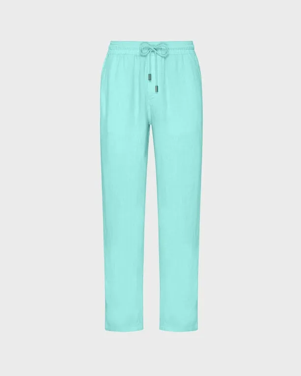 Vilebrequin - Solid Weite Leinenhose Für Herren - Hose - Pacha - Grün - Größe XXL Vilebrequin - Solid Weite Leinenhose Für Herren - Hose - Pacha - Grün - Größe XXL