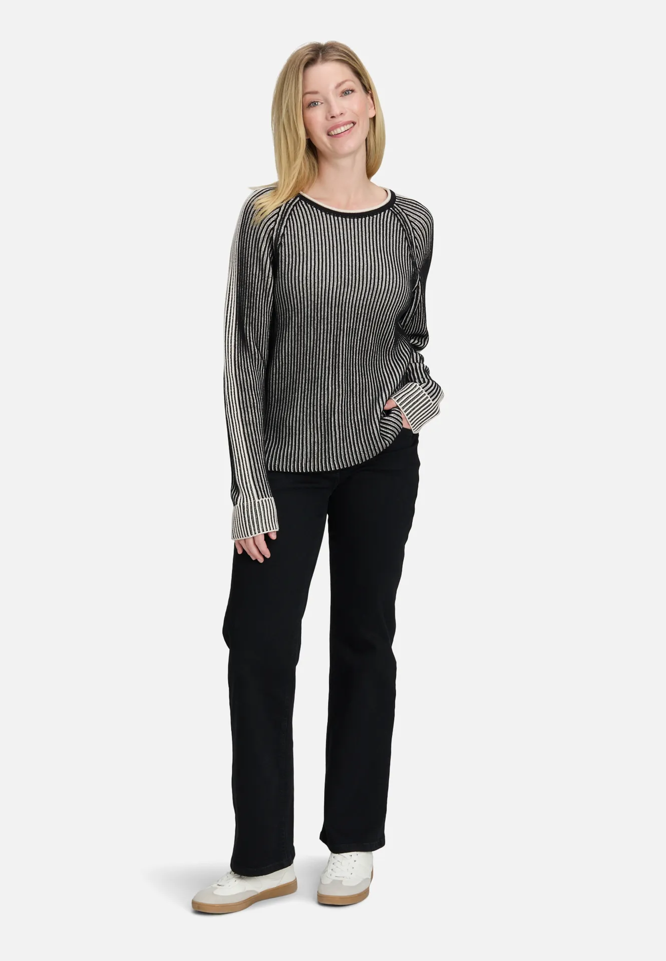 Grobstrick-Pullover mit Rippenstruktur – Bild 2