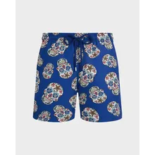Vilebrequin - Kurze Día De Muertos Stretch-badeshorts Für Herren - Bademode - Monrise - Blau - Größe L Vilebrequin - Kurze Día De Muertos Stretch-badeshorts Für Herren - Bademode - Monrise - Blau - Größe L