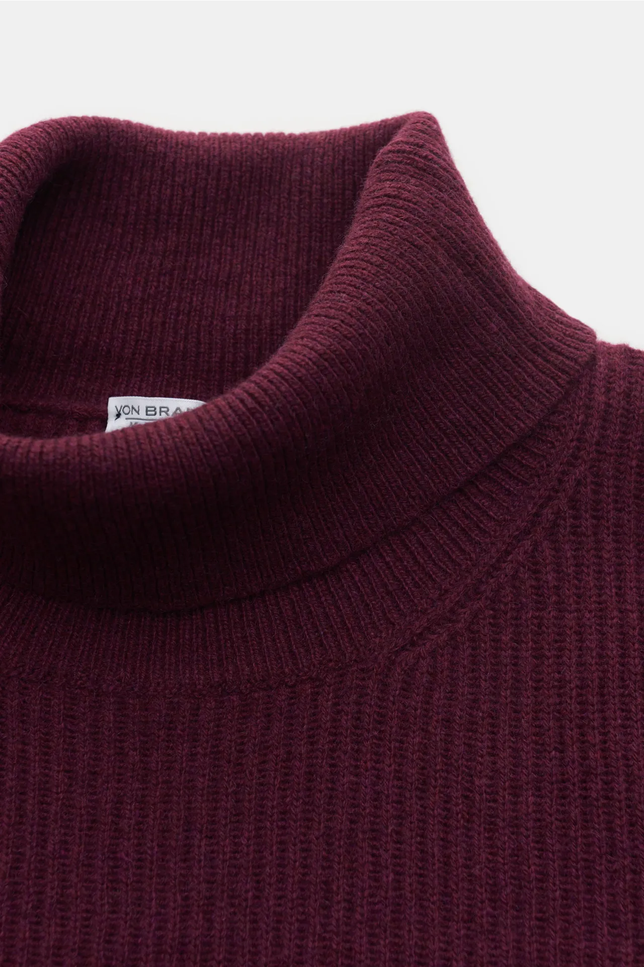 von Braun - Herren - Cashmere Rollkragenpullover bordeaux – Bild 2