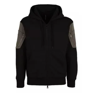 Neil Barrett - Black Cotton Logo Hooded Sweatshirt - Größe L - black Neil Barrett - Black Cotton Logo Hooded Sweatshirt - Größe L - black