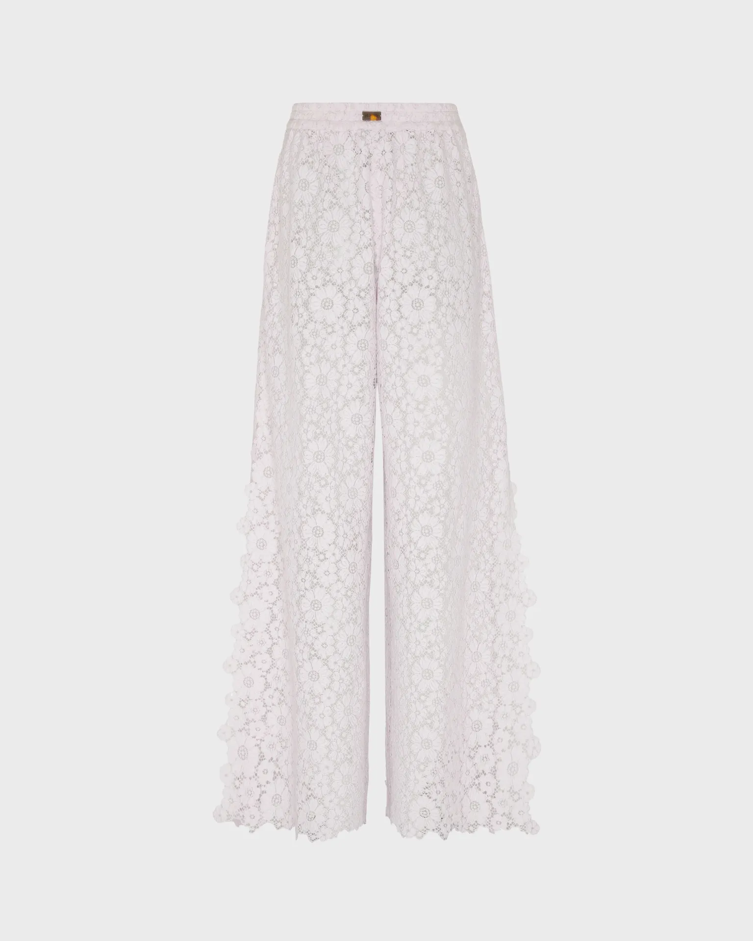 Vilebrequin - Damenhose Aus Blumenspitze - Hose - Prune - Weiss - Größe L – Bild 2