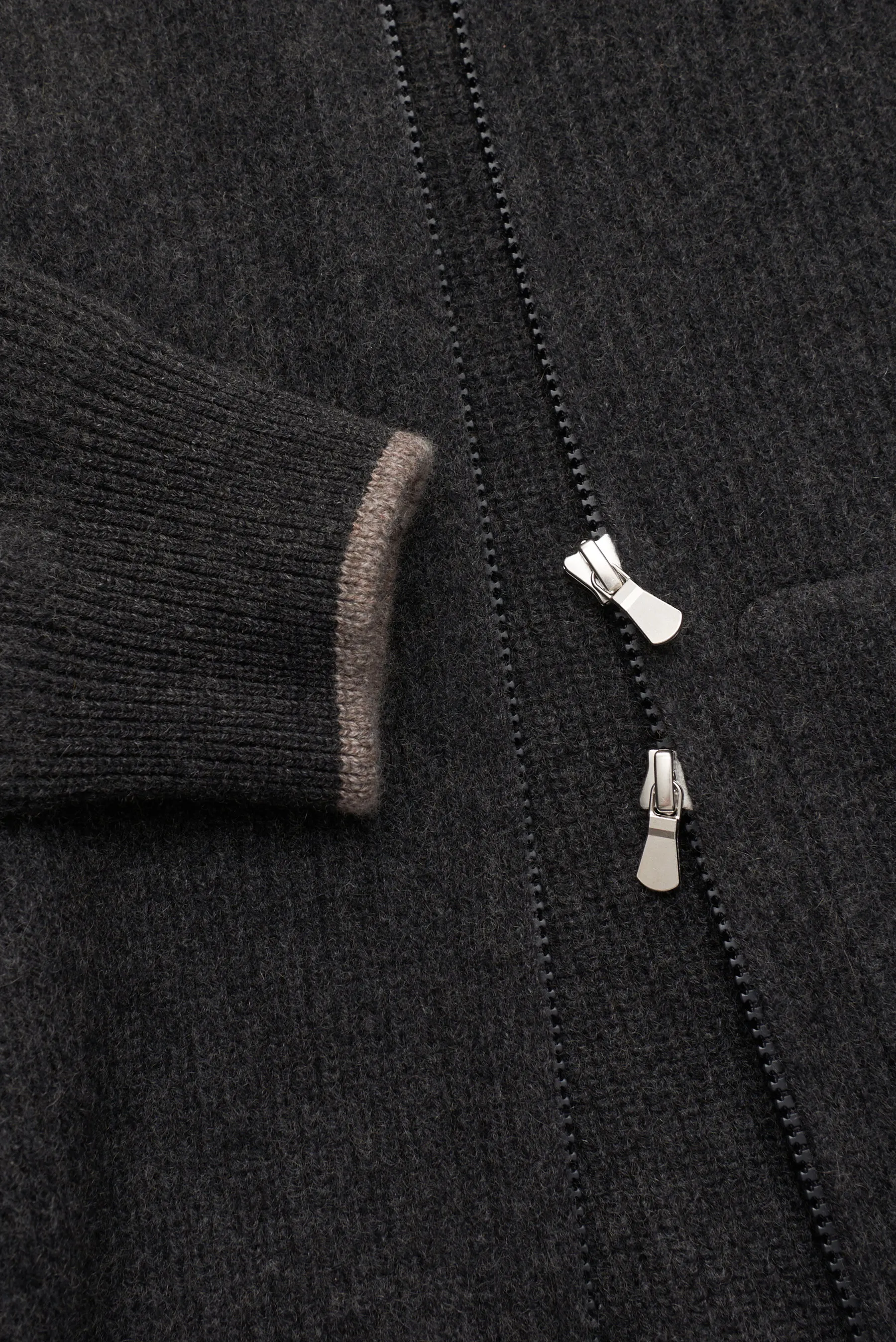 Gran Sasso - Herren - Cashmere Strickjacke dunkelgrau – Bild 4