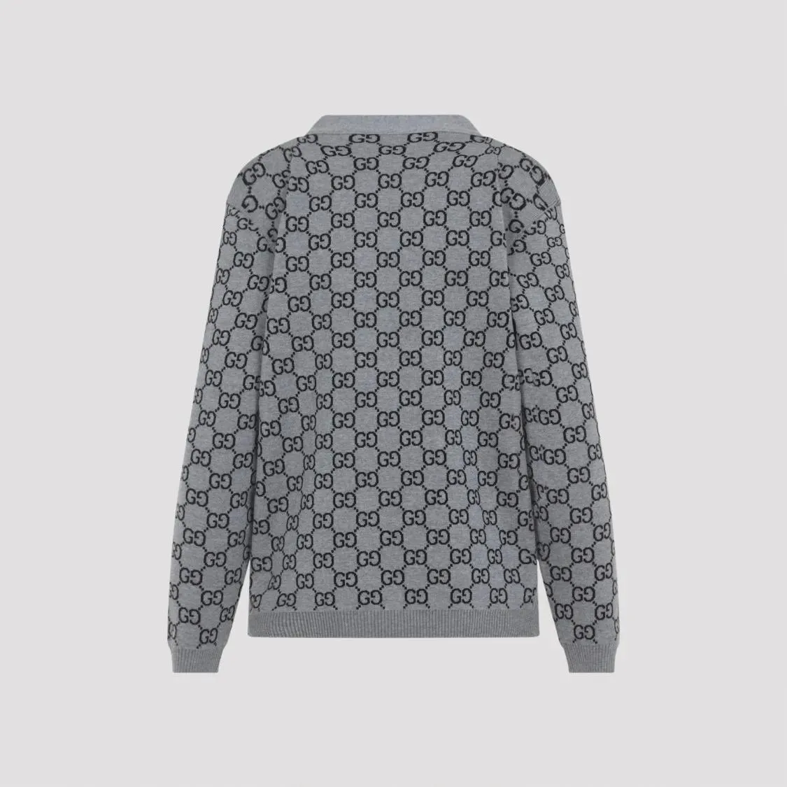 Gucci - Gg Knit Grey And Black Wool Cardigan - Größe M - grau Gucci - Gg Knit Grey And Black Wool Cardigan - Größe M - grau