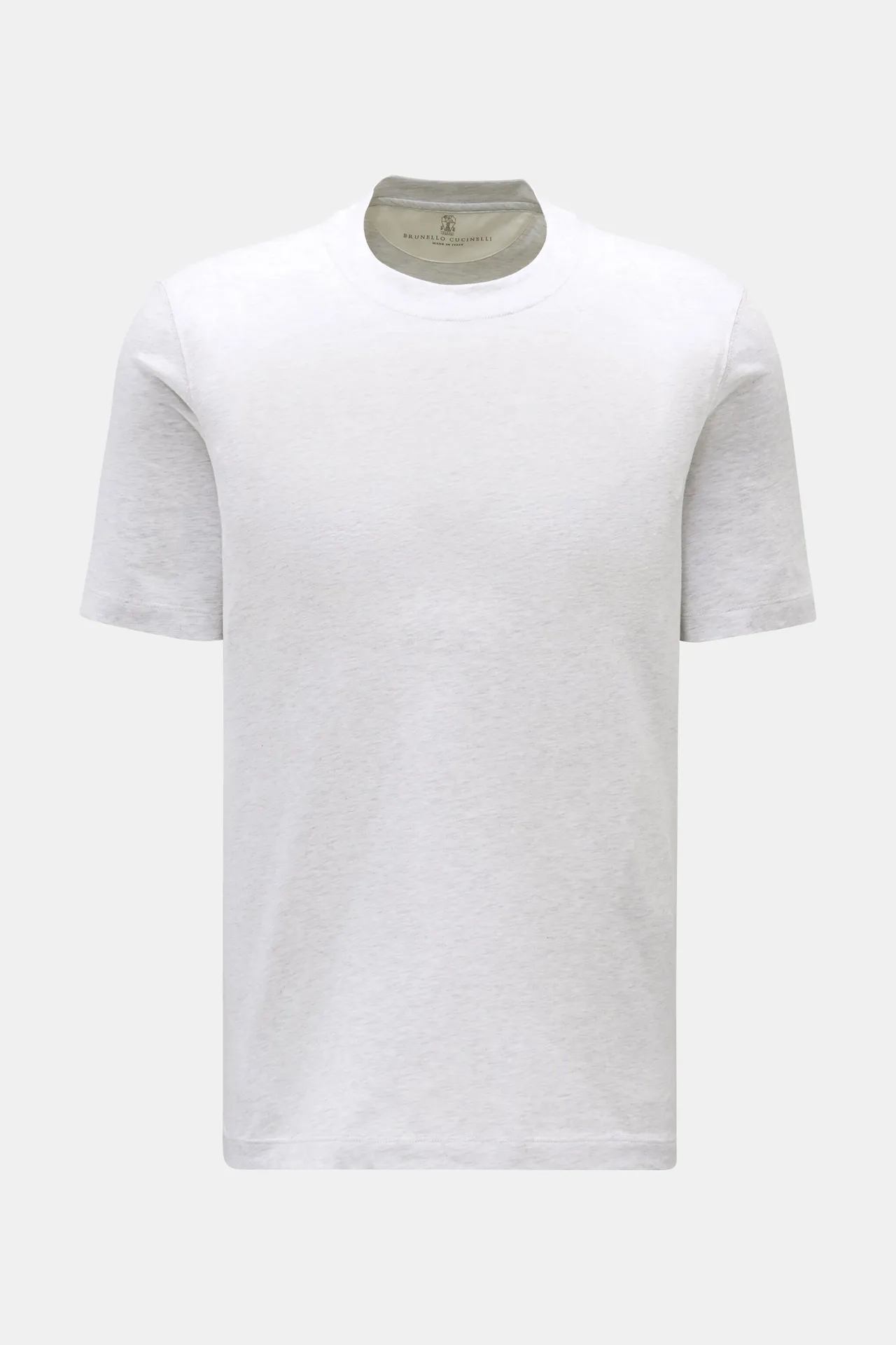 Brunello Cucinelli - Herren - Rundhals-T-Shirt hellgrau meliert Brunello Cucinelli - Herren - Rundhals-T-Shirt hellgrau meliert