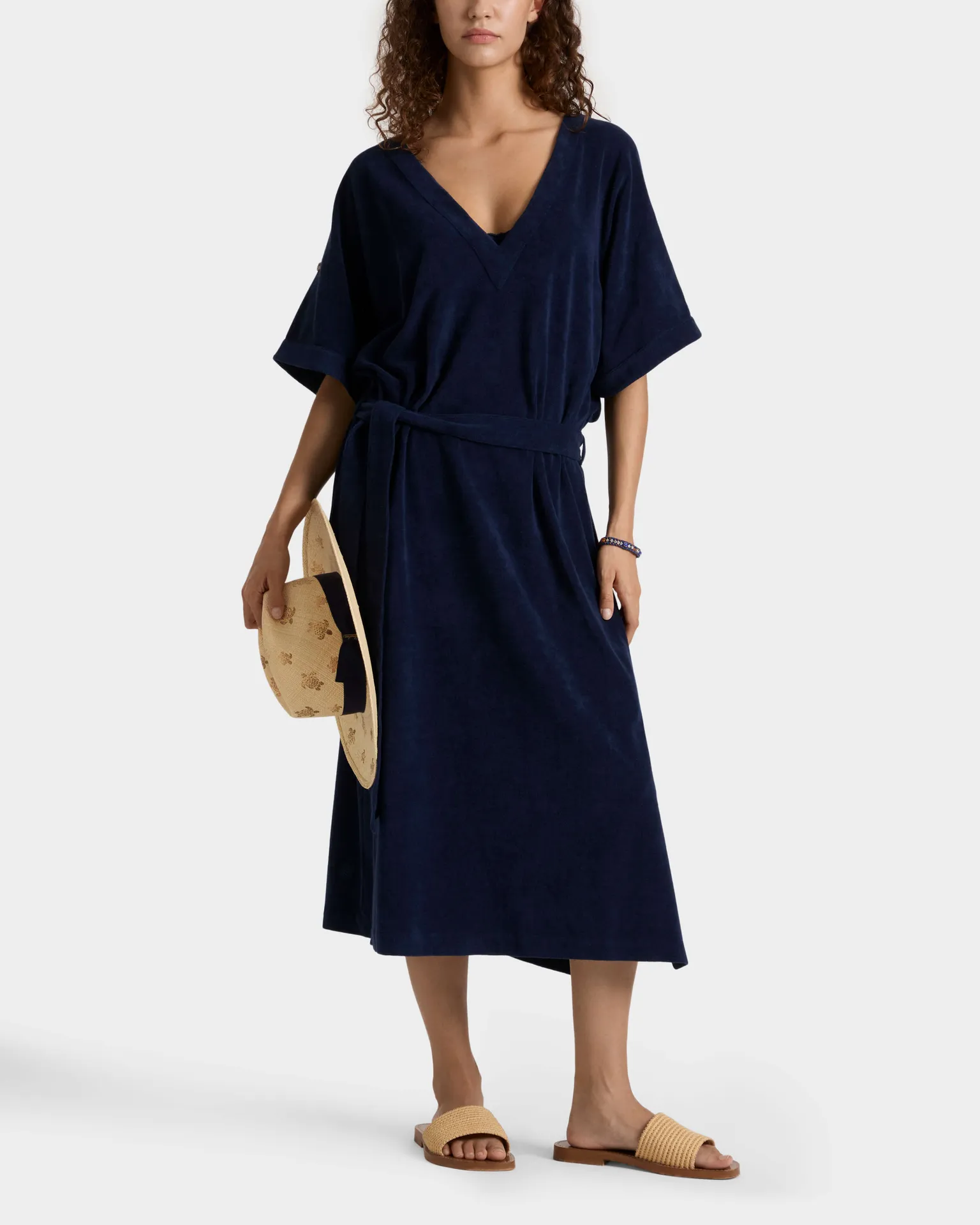 Vilebrequin - Solid Frottee-kaftan Zum Wenden Für Damen - Kleid - Leyla - Blau - Größe XL – Bild 4