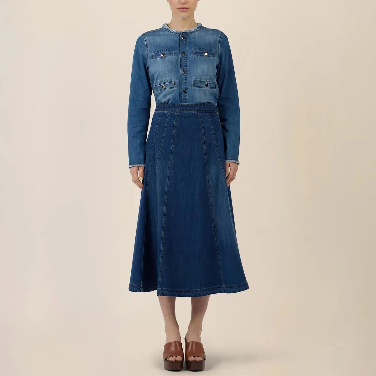 Apart - Maxi Jeans Rock - Größe 38 - blau – Bild 4