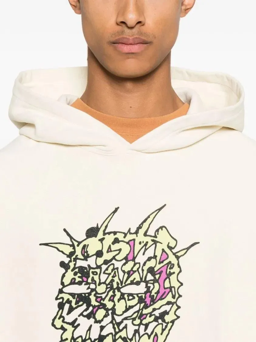 BRAIN DEAD - Scrambled Head Hoodie - Größe L - beige – Bild 2