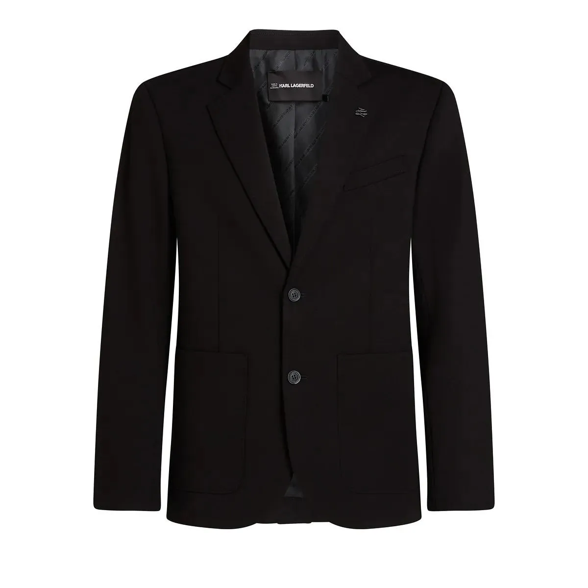 Karl Lagerfeld - PUNTO-JACKE IM COUTURE-STIL - Größe 46 - schwarz Karl Lagerfeld - PUNTO-JACKE IM COUTURE-STIL - Größe 46 - schwarz