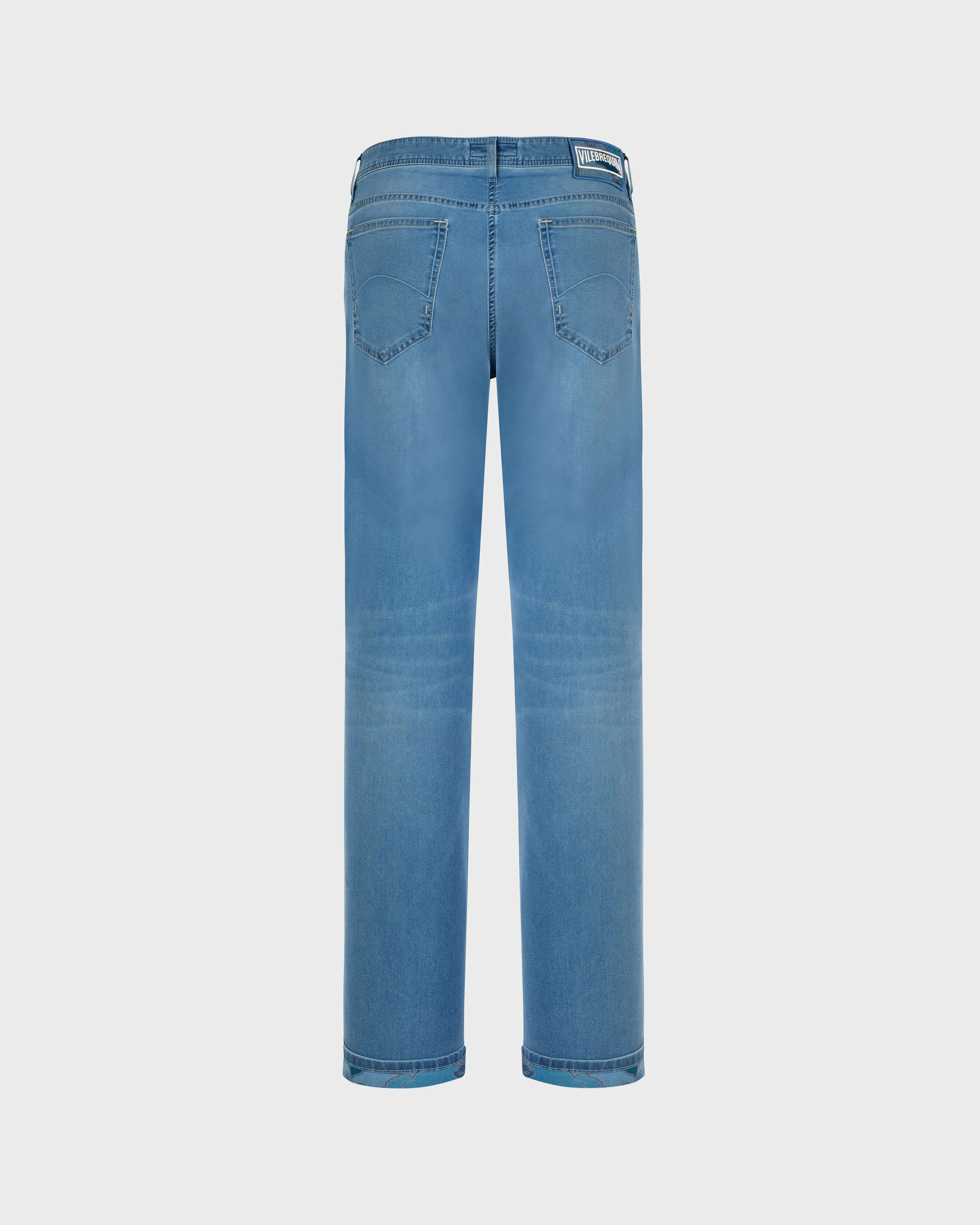 Vilebrequin - Tropical Turtles Denimhose Im 5-taschen-design Für Herren - Jeanshose - Gbetta18 - Blau - Größe 34 – Bild 2