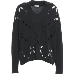 LIU JO - Sweater with cut-outs - Größe L - schwarz LIU JO - Sweater with cut-outs - Größe L - schwarz