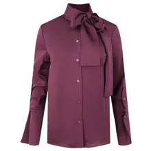JONATHAN SIMKHAI - Long-Sleeve Blouse With Stylish Tie Detail - Größe XL - lila JONATHAN SIMKHAI - Long-Sleeve Blouse With Stylish Tie Detail - Größe XL - lila
