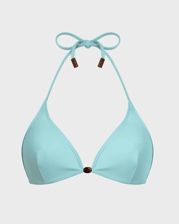 Vilebrequin - Solid Neckholder-bikinioberteil Mit Perlen Für Damen - Bademode - Flette - Blau - Größe S Vilebrequin - Solid Neckholder-bikinioberteil Mit Perlen Für Damen - Bademode - Flette - Blau - Größe S