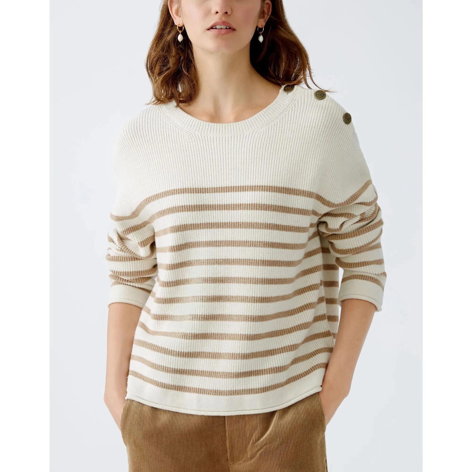 Oui - Pullover - Größe 36 - beige – Bild 2