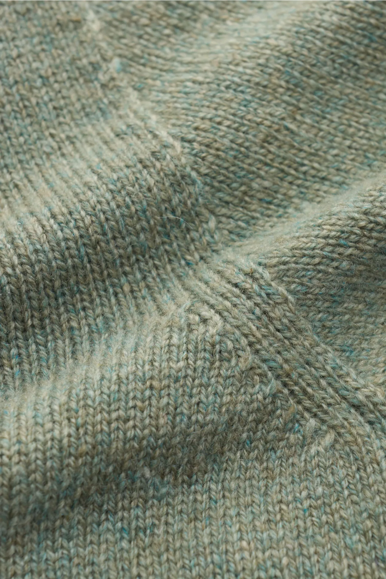 Malo - Herren - Cashmere Rundhalspullover graugrün meliert – Bild 4